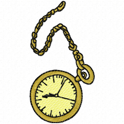 Clock Embroidery Design 4